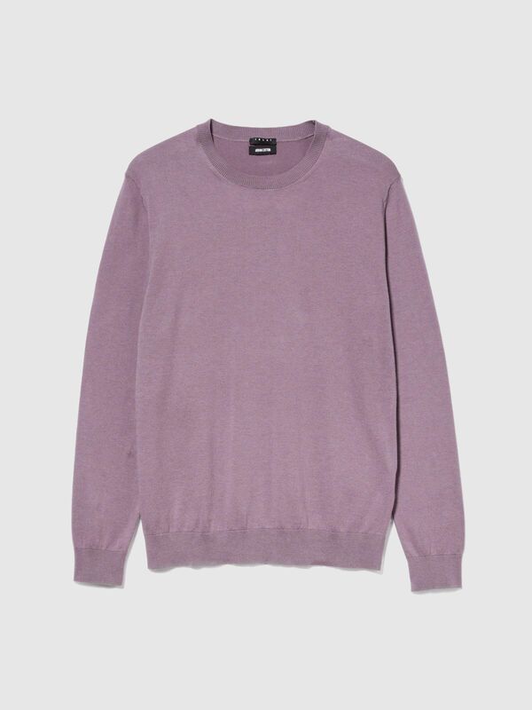 Koton Karışımlı Bisiklet Yaka Kazak Erkek Mor Kazak - 323A10F2S1C78