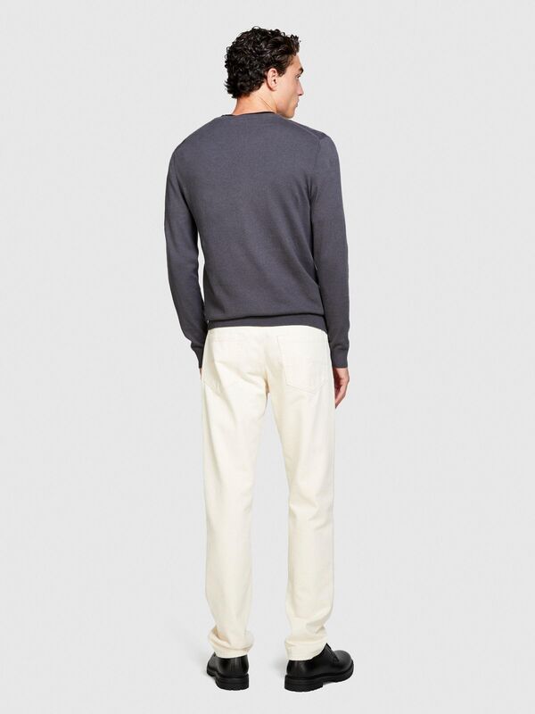 Koton Karışımlı Bisiklet Yaka Kazak Erkek Sarı Kazak - 323A10F2S1C78