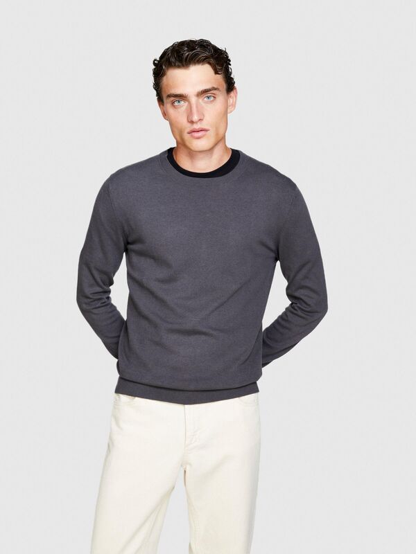 Koton Karışımlı Bisiklet Yaka Kazak Erkek Sarı Kazak - 323A10F2S1C78