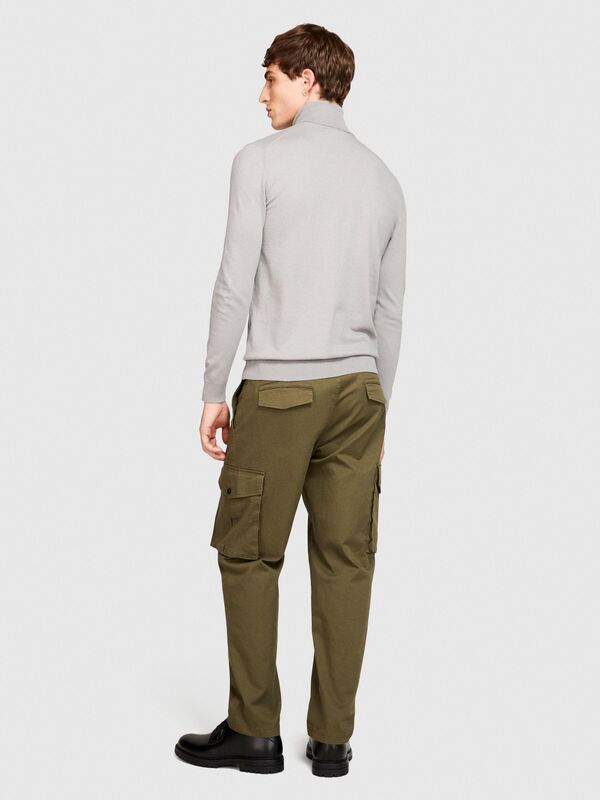 Koton Karışımlı Dik Yaka Kazak Erkek Siyah Kazak - 323A10F2S2244