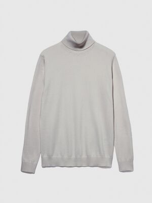 Sisley - Koton Karışımlı Dik Yaka Kazak Erkek Siyah Kazak - 323A10F2S2244