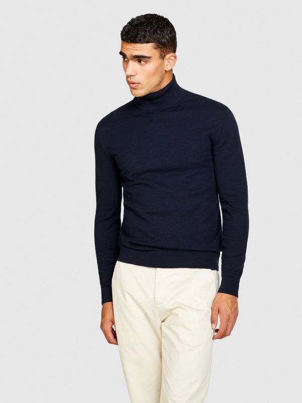 Koton Karışımlı Dik Yaka Kazak Erkek Renkli Kazak - 323A10F2S2244