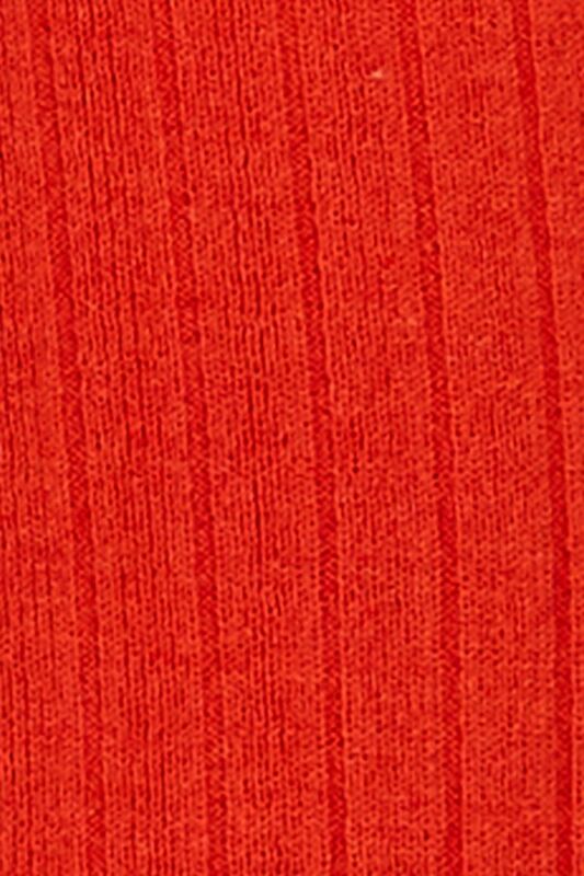 Koton Karışımlı Fitted Fit Triko Pantolon Kadın Turuncu Pantolon - 323A11BHMF006