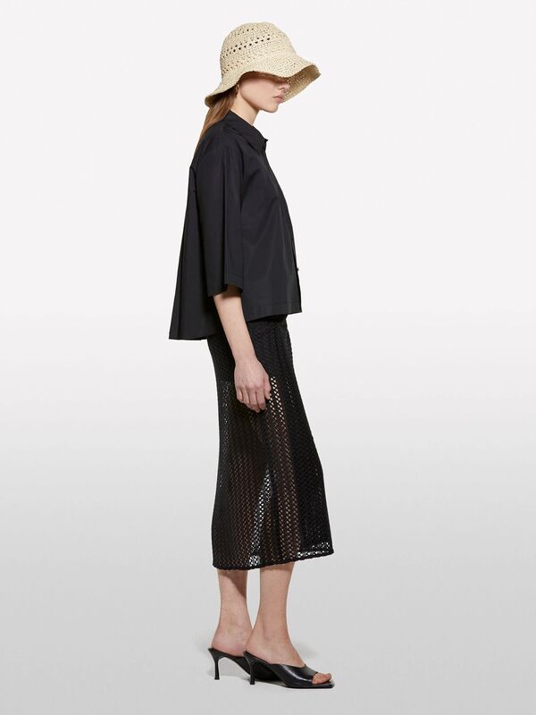 Kroşe Astarlı Uzun Pareo Kadın Siyah Etek - 325P60FSW800Q