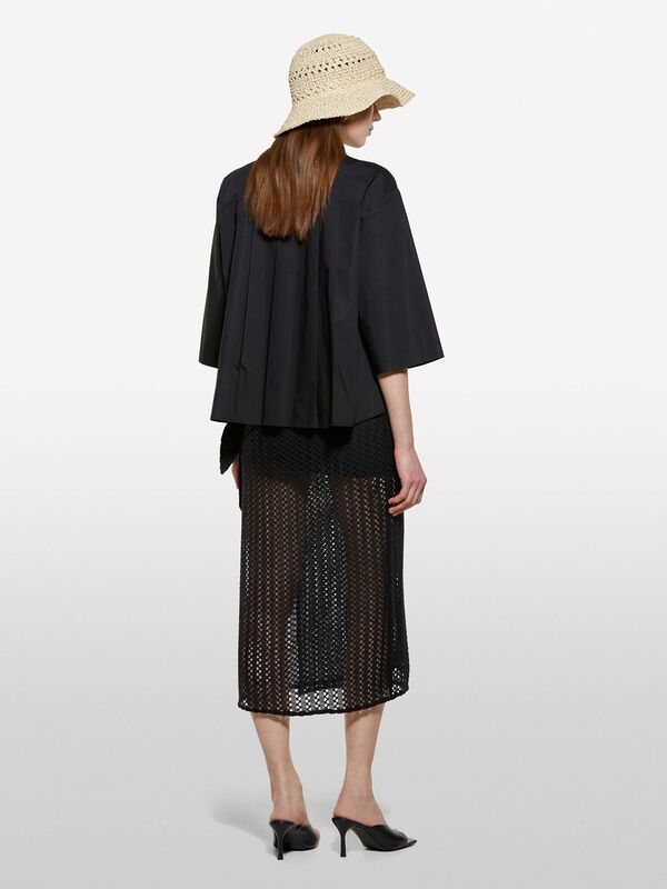 Kroşe Astarlı Uzun Pareo Kadın Siyah Etek - 325P60FSW800Q