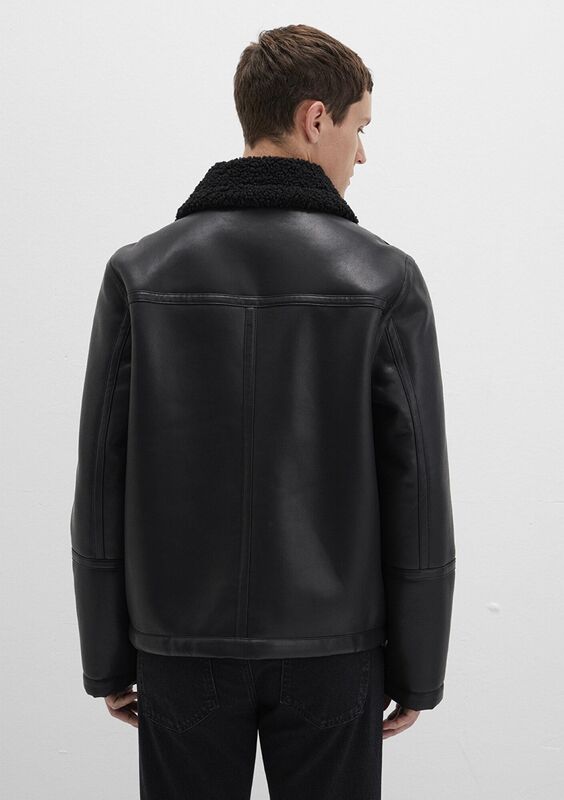 KÜRK YAKA CEKET Erkek Siyah Ceket - M0110670