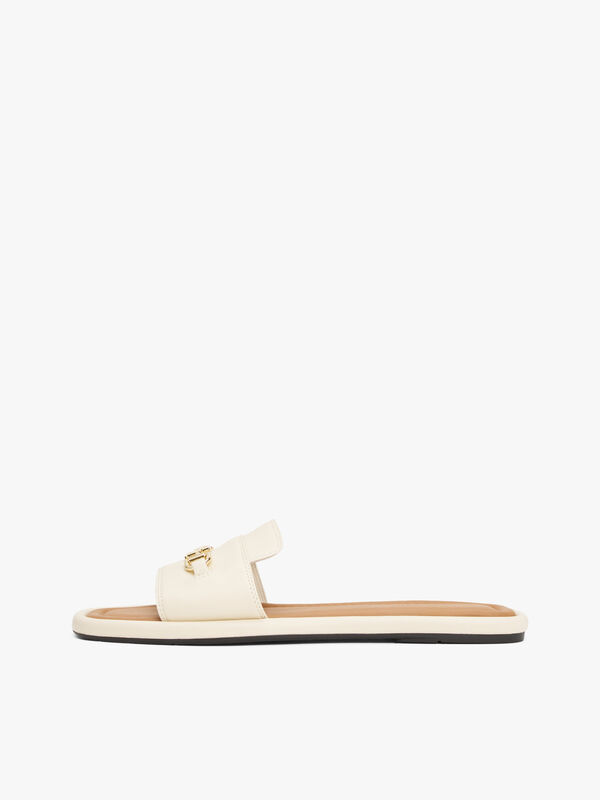 LEATHER HORSEBIT MULE Kadın Bej Sandalet - FW0FW08420