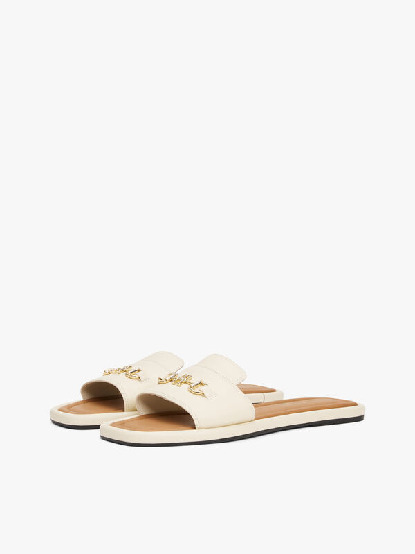 LEATHER HORSEBIT MULE Kadın Bej Sandalet - FW0FW08420