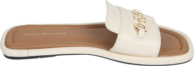 Tommy Hilfiger - LEATHER HORSEBIT MULE Kadın Bej Sandalet - FW0FW08420