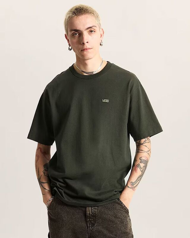 Vans - LEFT CHEST II LOOSE SS Erkek Siyah T-Shirt - VN000P1P