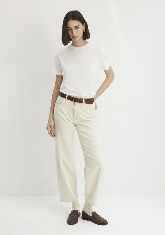 LEILA Kadın Cream Mavi Premium Denim Pantolon - M1010600