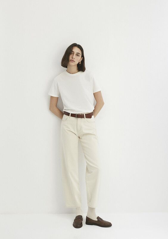 LEILA Kadın Cream Mavi Premium Denim Pantolon - M1010600