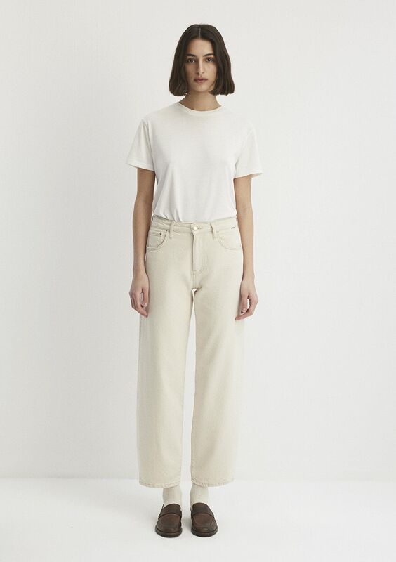 LEILA Kadın Cream Mavi Premium Denim Pantolon - M1010600