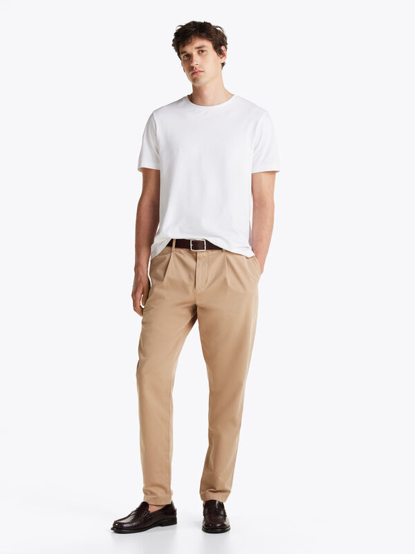 LIGHT INTERLOCK TEE Erkek Beyaz T-Shirt - MW0MW37508