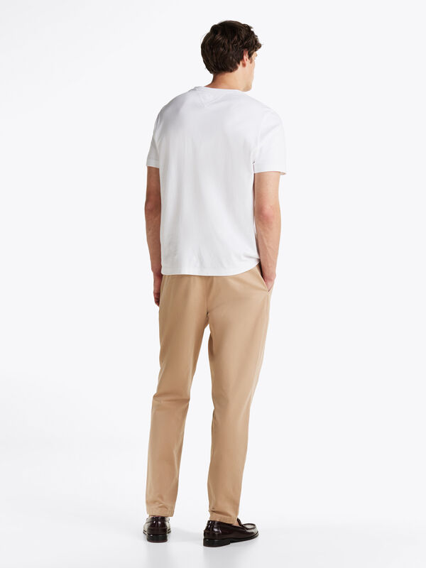 LIGHT INTERLOCK TEE Erkek Beyaz T-Shirt - MW0MW37508