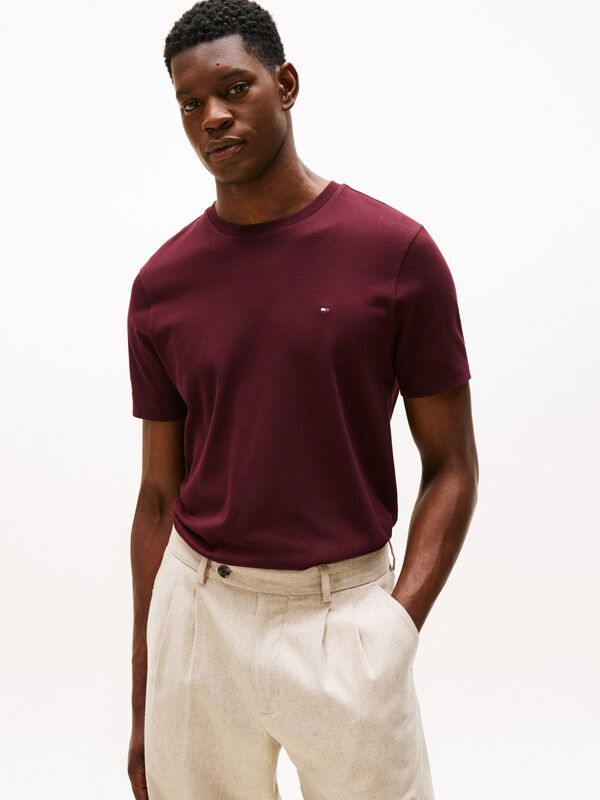 Tommy Hilfiger - LIGHT INTERLOCK TEE Erkek Kırmızı T-Shirt - MW0MW37508