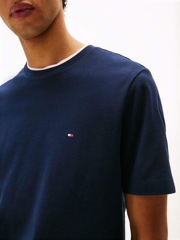 LIGHT INTERLOCK TEE Erkek Mavi T-Shirt - MW0MW37508