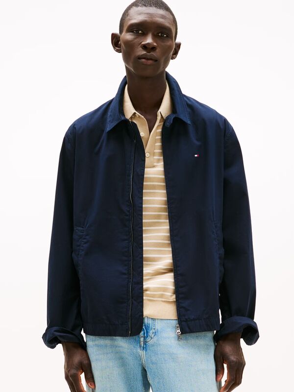Tommy Hilfiger - LIGHTWEIGHT COTTON IVY JACKET Erkek Mavi Ceket - MW0MW38715