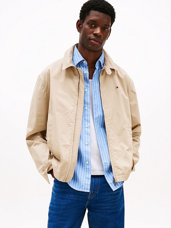 Tommy Hilfiger - LIGHTWEIGHT COTTON IVY JACKET Erkek Yeşil Ceket - MW0MW38715 Tommy Hilfiger - LIGHTWEIGHT COTTON IVY JACKET Erkek Yeşil Ceket - MW0MW38715