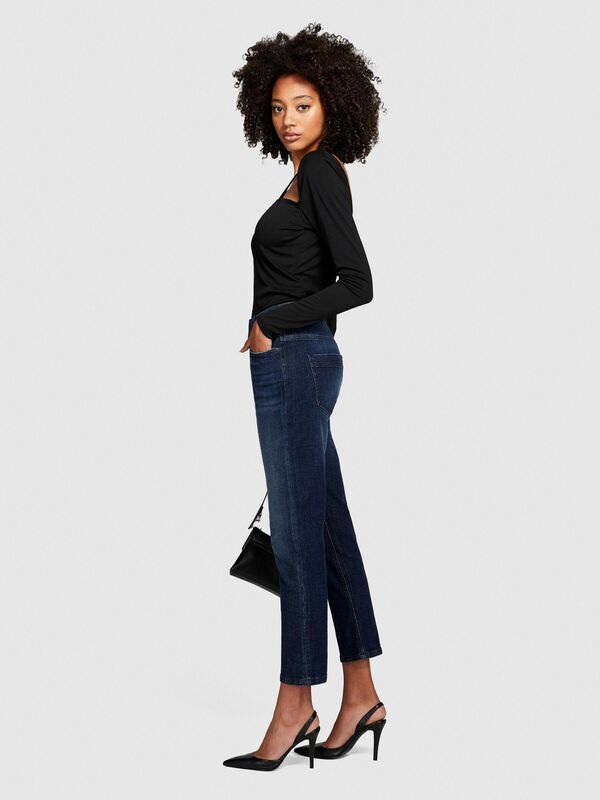 Lima Slim Carrot Fit Denim Pantolon Kadın Haki Mix Pantolon - 323A44ZALE01J