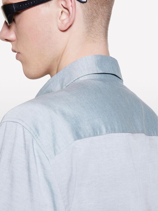 Liyosel ve Pamuk Karışımlı Normal Kesim Gömlek Erkek Mavi Gömlek - 324A5SEQSQ049