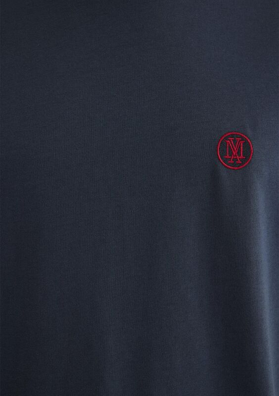 LOGO NAKIŞLI TİŞÖRT Erkek Koyu Mavi Basic T-Shirt - M067074
