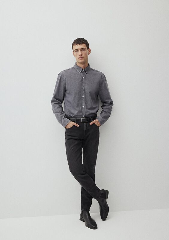 LONDON Erkek Gri Denim Pantolon - M0010172