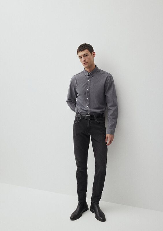 LONDON Erkek Gri Denim Pantolon - M0010172