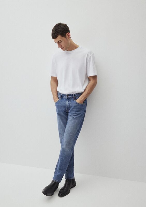 LONDON Erkek Mid Brushed Classic Denim Denim Pantolon - M0010172
