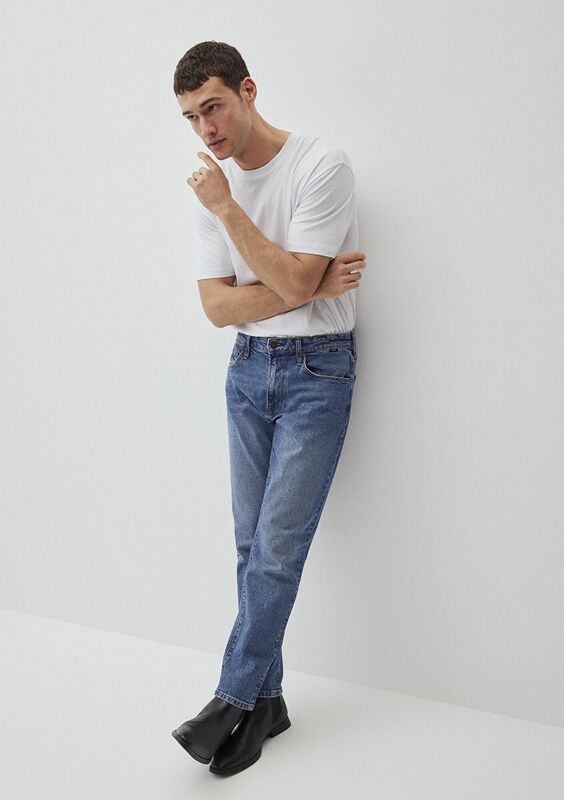 LONDON Erkek Mid Brushed Classic Denim Denim Pantolon - M0010172