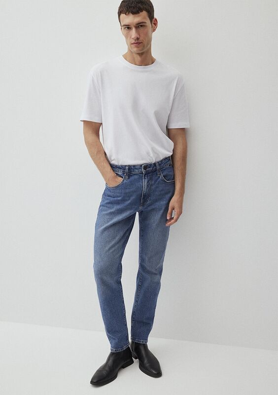 LONDON Erkek Mid Brushed Classic Denim Denim Pantolon - M0010172
