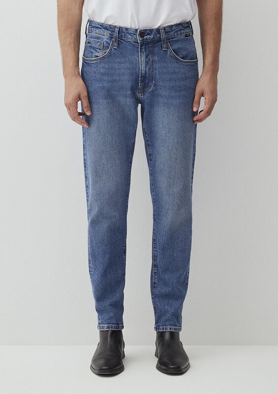 LONDON Erkek Mid Brushed Classic Denim Denim Pantolon - M0010172