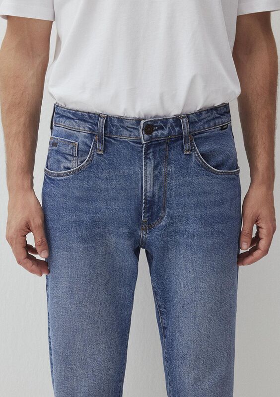 LONDON Erkek Mid Brushed Classic Denim Denim Pantolon - M0010172