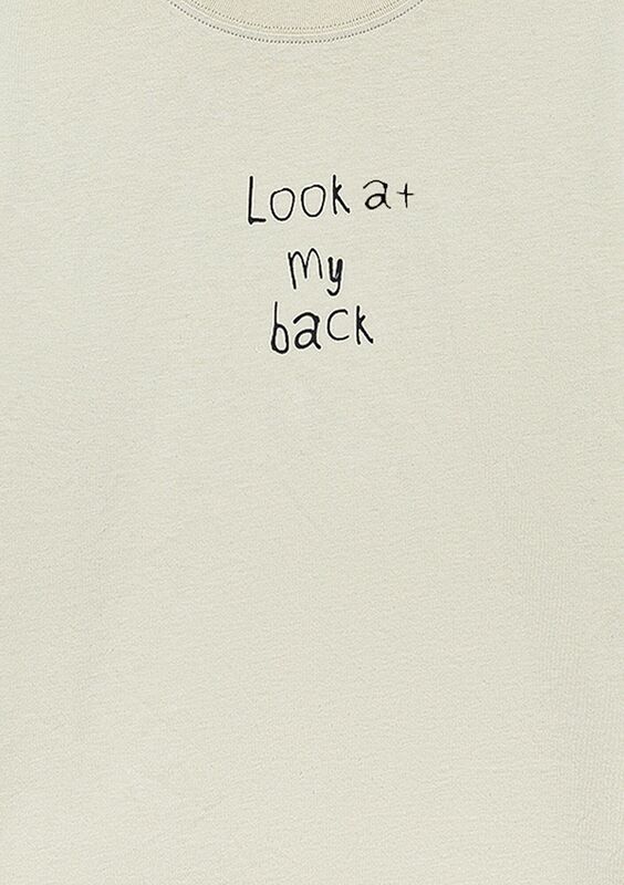 LOOK MY BACK BASKILI CROP TİŞÖRT Kız Çocuk Yeşil T-Shirt - M7610282