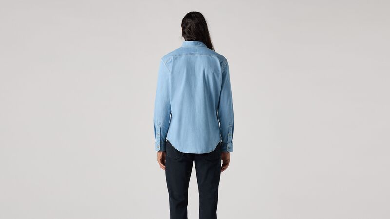 LS BATTERY HM SHIRT SLIM OSBORNE LIGHT Erkek Mavi UK Gömlek - 86625