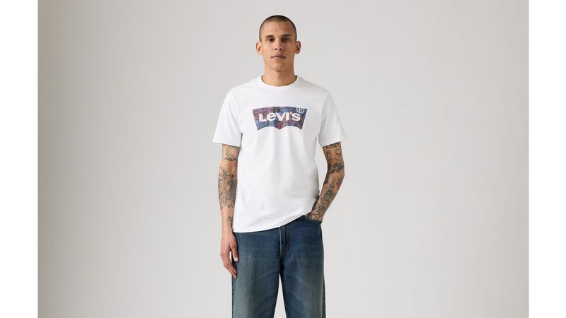 Levi's - LSE_GRAPHIC CREWNECK TE SSNL FILLED BW W Erkek Beyaz T-Shirt - A2823