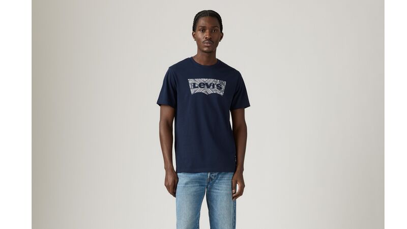 Levi's - LSE_GRAPHIC CREWNECK TE SSNL FILLED BW2 Erkek Mavi T-Shirt - A2823