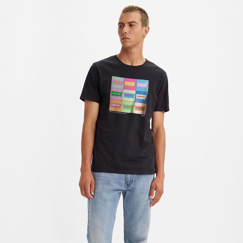 Levi's - LSE_GRAPHIC CREWNECK TE WATERCOLOR BW F Erkek Siyah T-Shirt - A2823
