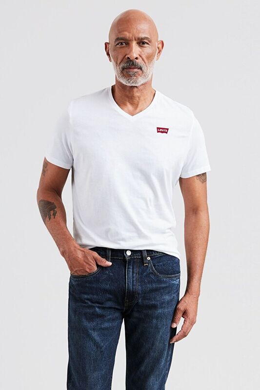 Levi's - LSE_ORIG HM VNECK WHITE Erkek Yeşil T-Shirt - A2084