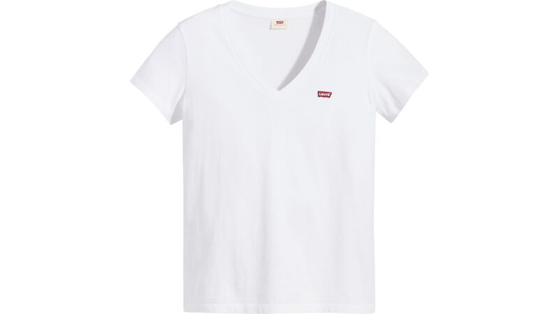 LSE_PERFECT VNECK WHITE 12884 Kadın Bej T-Shirt - A3170