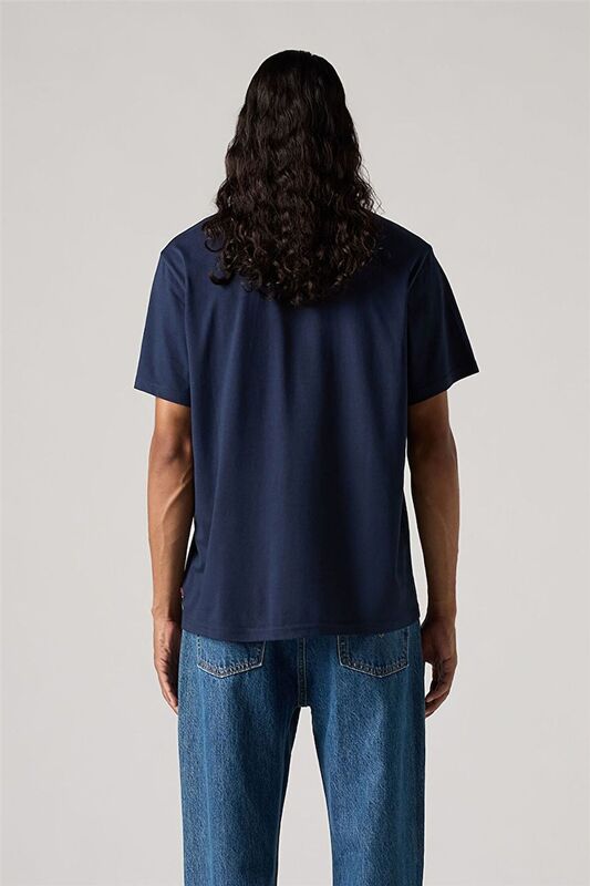 LSE_SS RELAXED FIT TEE ARCHIVAL SCRIPT Erkek Mavi T-Shirt - A2082