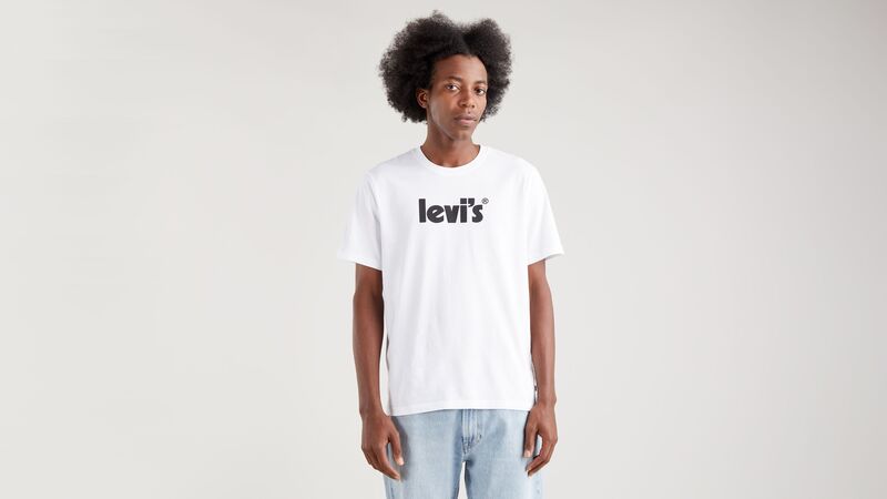 LSE_SS RELAXED FIT TEE HEADLINE LOGO 2 Erkek Bej T-Shirt - A2082