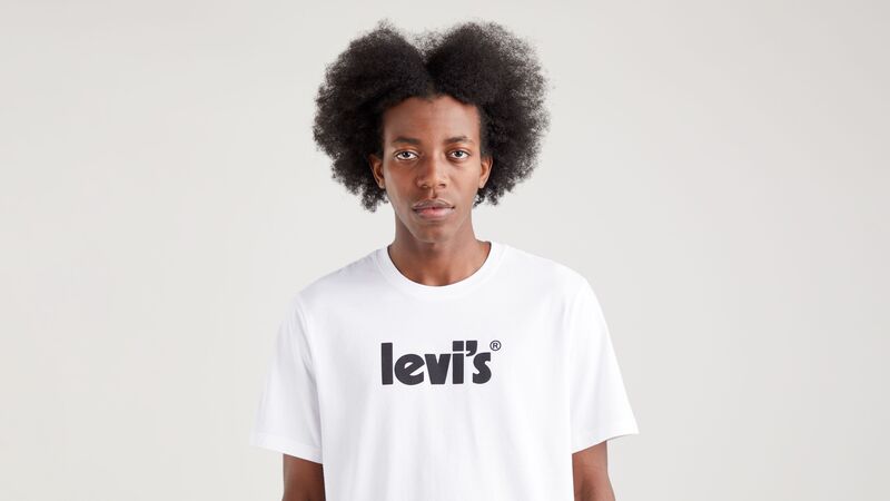 LSE_SS RELAXED FIT TEE HEADLINE LOGO 2 Erkek Bej T-Shirt - A2082