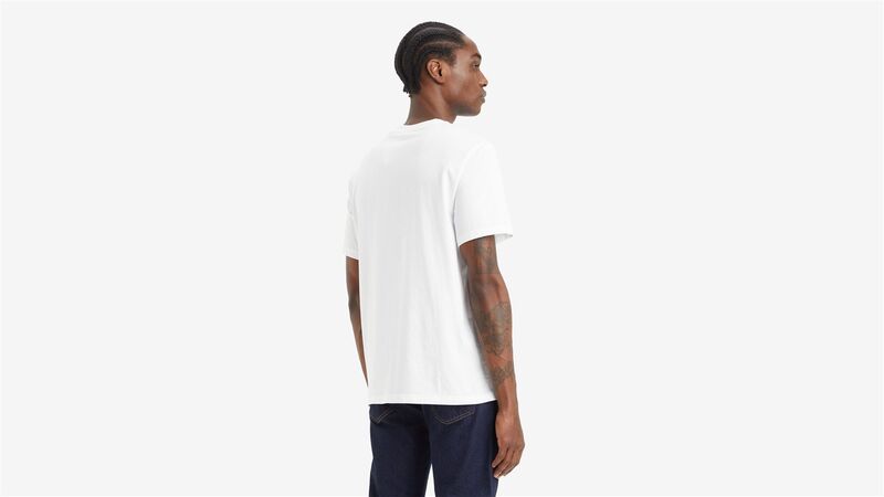 LSE_SS RELAXED FIT TEE HEADLINE LOGO 2 Erkek Beyaz T-Shirt - A2082