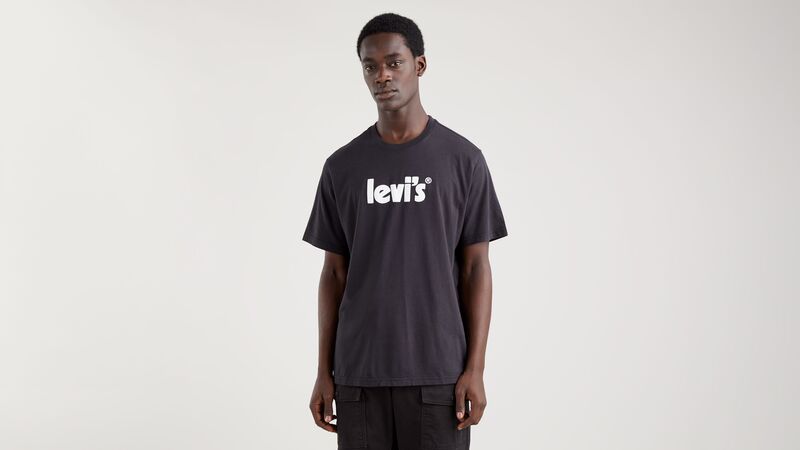 LSE_SS RELAXED FIT TEE HEADLINE LOGO 2 Erkek Siyah T-Shirt - A2082