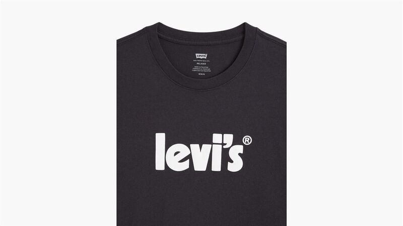 LSE_SS RELAXED FIT TEE HEADLINE LOGO 2 Erkek Siyah T-Shirt - A2082