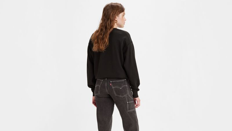 LSE STANDARD CREW CAVIAR Kadın Siyah Sweatshirt - A3172