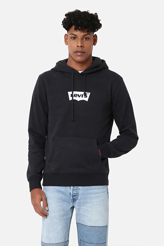 LSE T2 STD GRAPHIC HOOD SSNL CORE BATWI Erkek Siyah Sweatshirt - A2410