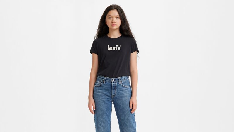 Levi's - LSE THE PERFECT TEE CORE MINI SPORTSWEA Kadın Siyah T-Shirt - A2086
