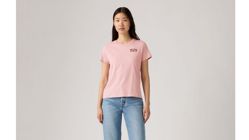 Levi's - LSE THE PERFECT TEE GAB ROSE BW FILL ZEP Kadın Pembe T-Shirt - A2086